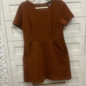 Hutch Rust Polka Dot Mini Dress